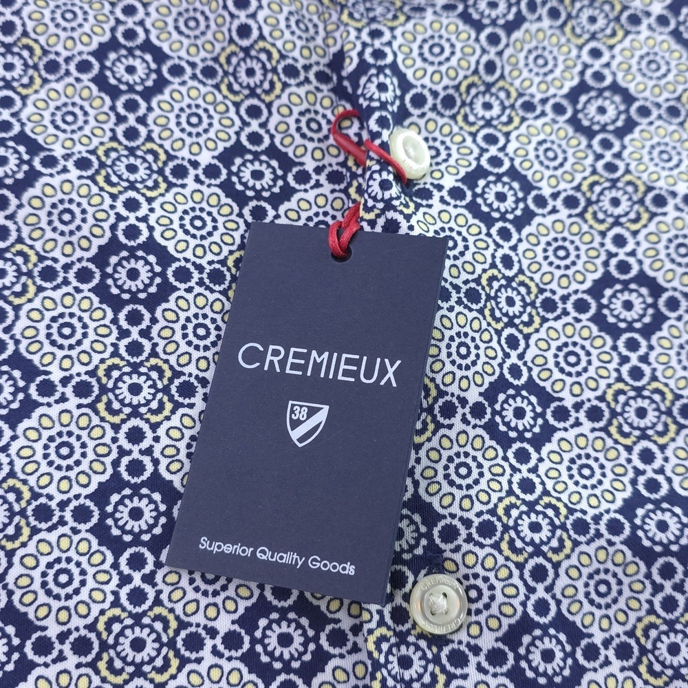 New Cremieux Shirt XL Short‎ Sleeve Button Up Multicolor Geometric Cotton - Picture 2 of 6